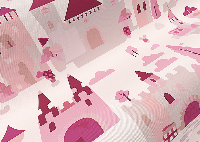 Magic Castle, Princess Pink - Roller Blind - Image 4